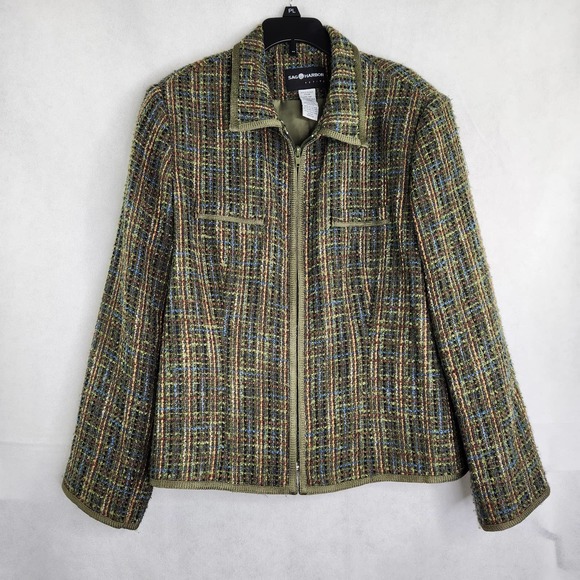 Sag Harbor Jackets & Coats Sag Harbor Tweed Zip Blazer Size 4 P